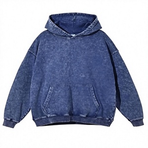 Sudadera con Capucha Extra Grande para Hombre, 100% Algodón, Felpa Francesa, Color Sólido Lavado, Diseño Casual con Bolsillo Frontal y Logotipo, Ropa de Otoño - Product Image 3