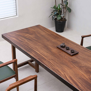 Bán Buôn Rắn Gỗ Màu Đen Óc Chó Lớn Hội Đồng Quản Trị Tấm Văn Phòng Bàn Đồ Nội Thất Nhà Căn Hộ Phong Cách Châu Âu Tùy Chỉnh Thiết Kế - Product Image 4