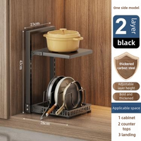 Étagère de cuisine réglable en acier au carbone multicouche de qualité supérieure pour comptoir, support pour casseroles, organisateur sous l'évier et sous le comptoir pour la maison