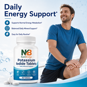 Tabletas de Yoduro de Potasio para el Equilibrio Hormonal de la <span class=keywords><strong>Tiroides</strong></span>, Aptas para Dietas Cetogénicas, Marca Privada - Product Image 4