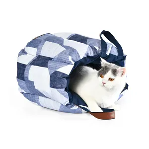 Bolsa de viaje de diseño de lujo para perros y gatos, bolsa suave, cómoda, superventas