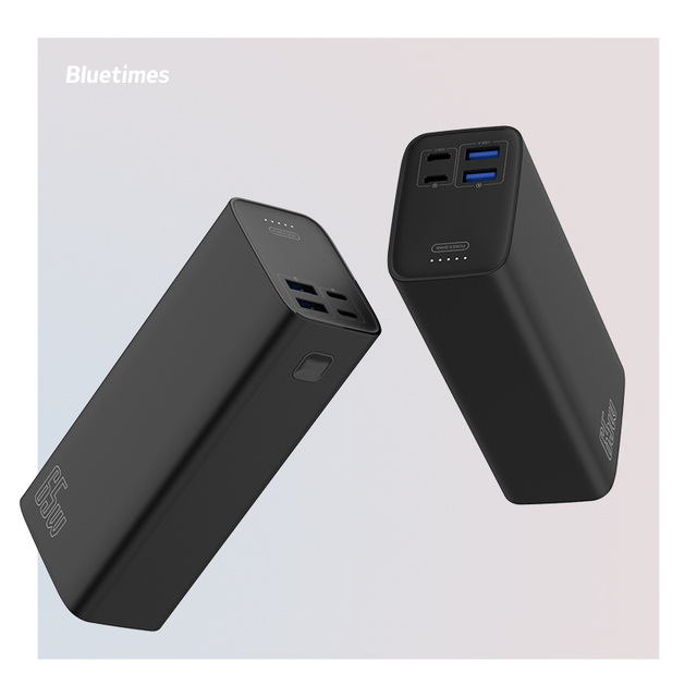 Bluetimes 40000mah Portable Power Bank Compact Size 65W QC PD Multi-function Outdoor Power Supply Pawar Bank