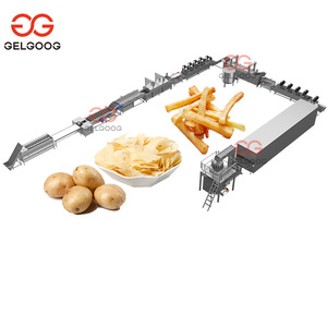 Pelado y rebanado de Patatas congeladas Línea pequeña de producción de patatas fritas congeladas a pequeña escala de 1 tonelada Línea de producción - Product Image 2