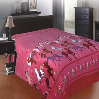 Couverture de literie licorne pour enfants, nouveauté, vente en gros, style dessin animé, pour filles, taille double, voyage,