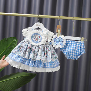 Summer Vintage Kids Clothing <strong>Spanish</strong> Little <strong>Baby</strong> <strong>Girls</strong> Dresses Bow Wholesale Children's <strong>Clothes</strong> 17AE2120674 - Product Image 1