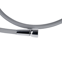 Tuyau de robinet gris rétractable à 360 degrés avec raccord universel F1/2, connexion rapide, résistant à l'usure, tressé en nylon, flexible pour salle de bain et cuisine