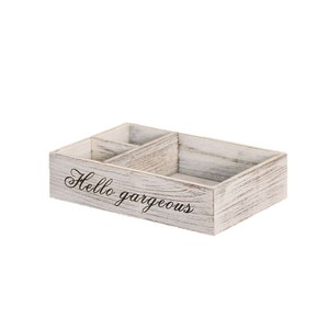 Wooden Desktop Organizer Rectangle Storage <b>Box</b> With Compartments For Office Supplies And <b>Small</b> Items - Product Image 5
