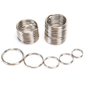 25mm acier fendu métal porte-clés anneau bord rond Style gros porte-clés pour bricolage porte-clés - Product Image 1