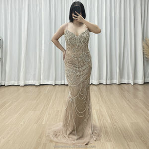 MC20108 Robes de soirée sirène fourreau de luxe couleur <span class=keywords><strong>nude</strong></span> ornées de perles 2026, <span class=keywords><strong>Robe</strong></span> de cérémonie pour femme, Robes de mariée pour <span class=keywords><strong>demoiselle</strong></span> <span class=keywords><strong>d</strong></span>'<span class=keywords><strong>honneur</strong></span> - Product Image 2