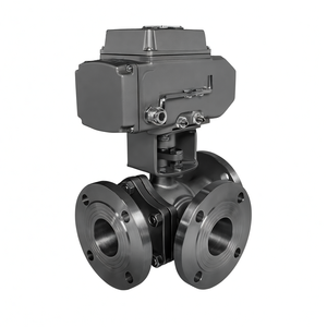 วาล์วบอลไฟฟ้าแบบมีมอเตอร์ COVNA รุ่นสั่งซื้อยุติเร่งด่วน ขนาด 3 นิ้ว 3 ทาง แบบ L-Port  วัสดุ CF8M สแตนเลส ชนิดหน้าแปลน - Product Image 5