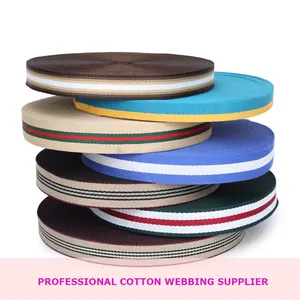 Factory Sale Cotton Herringbone Pattern Webbing For Bag Strap