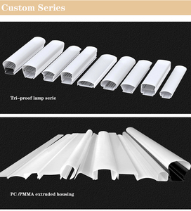 Tùy chỉnh PC PVC nhựa Trần Polycarbonate đèn bao gồm khuếch tán Shades ánh sáng collimator ống kính <span class=keywords><strong>LED</strong></span> Ống nhà ở Trắng Chụp đèn - Product Image 6