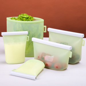 Sacs de rangement en silicone réutilisables, compatibles lave-vaisselle, avec logo personnalisé - Product Image 6
