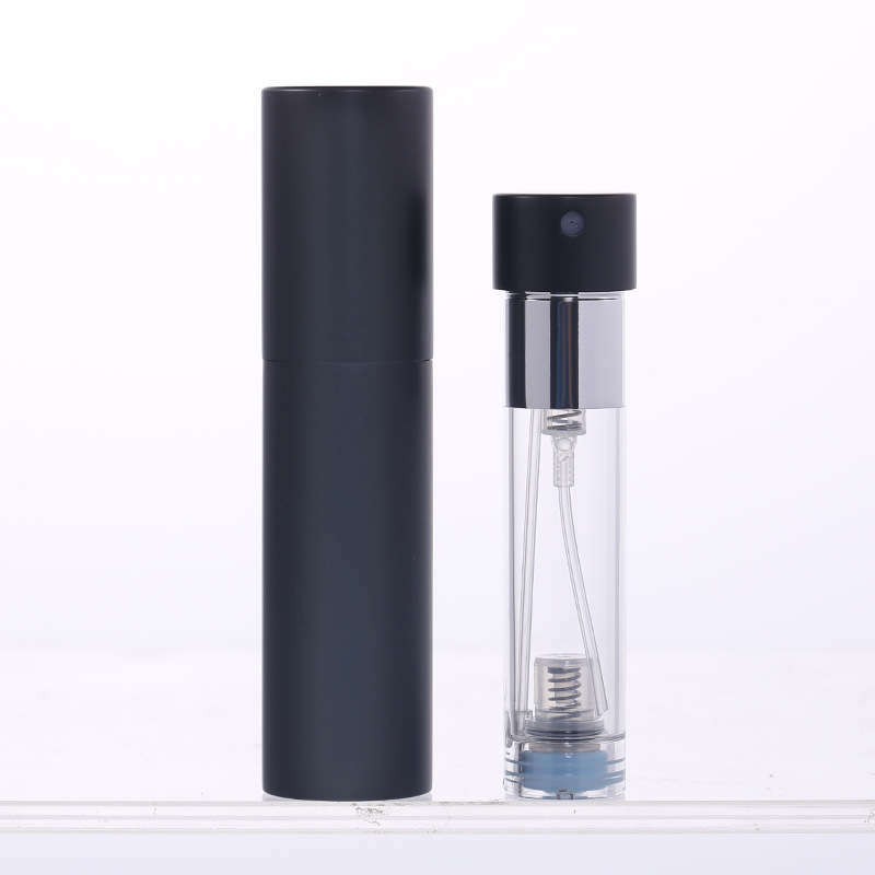 Distributeur de parfum rotatif à remplissage par le bas, noir mat