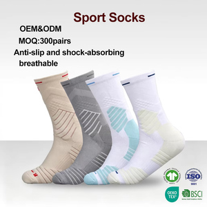 Sport <b>Socks</b> Athletic Anti-Slip Breathable Geometric Pattern <b>Running</b> Training Men Women Summer Spandex Polyester OEM ODM - Product Image 1