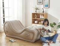 Fauteuil Canapé Gonflable en PVC Automatique Moderne et Simple, Portable avec Coussin d'Air pour Usage en Extérieur, Salon ou Hôpital