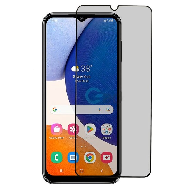 For Samsung Galaxy A14 5G A14 4G Anti Spy Silk Printing Anti Explosion Screen Protector Full Cover Side Glue Tempered Glass Film