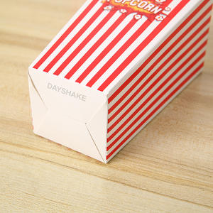 Boîte alimentaire épaissie jetable personnalisée en papier pour pop-corn de cinéma, carton blanc avec impression de logo, boîte pop-corn résistant à l'huile - Product Image 4