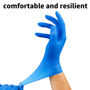 Gants en nitrile jetables bleus sans poudre 3mil usage industriel transformation alimentaire imperméables et résistants à l'huile 100 pièces 1 boîte - Product Image 6
