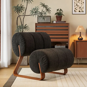 Sillón de Estilo Nórdico Usado, Sillón Individual para Dormitorio, Balcón, Sala de Estar, Sofá de Diseño para Descanso - Product Image 3