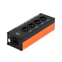Extensor de Señal DMX de 4 Canales, 3 Pines XLR, 1 Hembra a 4 Machos, para Escenarios en Vivo, Estudios de Grabación de Audio, Caja Divisora XLR para Escenario