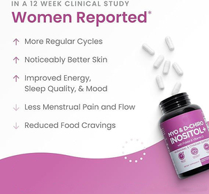Suplemento Premium de Inositol, Cápsulas de Mio-Inositol, Apoyo para Mujeres, Vitamina Folato, Inositol para Mujeres, Cápsulas de D-Chiro-Inositol - Product Image 3