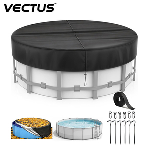 Cubierta Redonda para Piscina Inflable de 12 Pies, Resistente al Desgarro, al Polvo, al Viento y al Agua, Fabricada <span class=keywords><strong>con</strong></span> <span class=keywords><strong>Tela</strong></span> Oxford 210D 420D 600D - Product Image 1