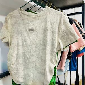 Camiseta Corta de Algodón Estilo Vintage Americano para Mujer, <span class=keywords><strong>Ropa</strong></span> Deportiva <span class=keywords><strong>Retro</strong></span> sin Costuras, <span class=keywords><strong>Ropa</strong></span> Usada al por Mayor, 100% Algodón - Product Image 6