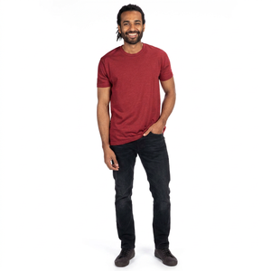Camiseta 100% Algodón para Hombre, Corte Holgado, Diseño de Logotipo Personalizado OEM, Manga Corta, Cuello Redondo, Ropa Masculina, Camisetas de Color Sólido - Product Image 1