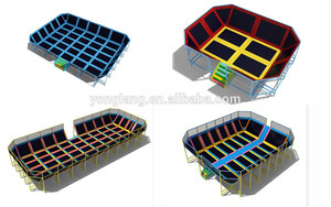 New chuyên nghiệp hình chữ nhật Mini Trampoline thiết bị tập thể dục sân chơi trong nhà tùy chỉnh <span class=keywords><strong>yonglang</strong></span> thương hiệu 1000kg Công suất tối đa trên bán - Product Image 3