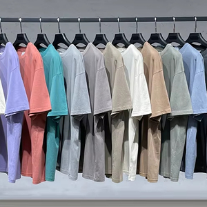 Wholesale OEM Custom Men's Acid Wash Vintage Graphic T-<b>Shirt</b> Heavyweight Knitted <b>Black</b> Oversized DTG Washed Stock Print Pattern - Product Image 1