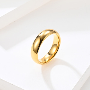 Tungsten Steel 18K Gold Plated <b>Ring</b> 4mm 6mm 8mm Unisex Fashionable Index Finger <b>Ring</b> For Men And Women - Product Image 3