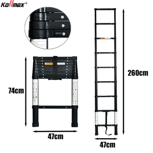 Fabricant d'escaliers télescopiques à fermeture douce EN131-6, échelle télescopique en aluminium à fermeture intelligente avec système anti-pincement - Product Image 1