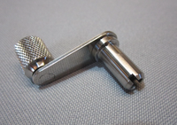 Manivela de Acero Inoxidable CNC con Mecanizado de Precisión, Pulida, Giratoria y Moleteada, Piezas Mecanizadas CNC con Interfaz de Precisión Personalizada