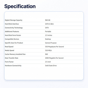 PM897 MZ-7L3960C <b>Hard</b> <b>Drive</b> SSD 960GB 6GB/s 2.5in Enterprise <b>Solid</b> <b>State</b> Disk Server Data Center Laptop 96KT6 096KT6 SSD - Product Image 3