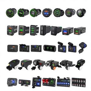 Cargador de Teléfono Móvil para Automóvil, Doble USB Tipo-C y Tipo-A, 20W PD+QC3.0, Carga Rápida, Compatibilidad Universal - Product Image 1