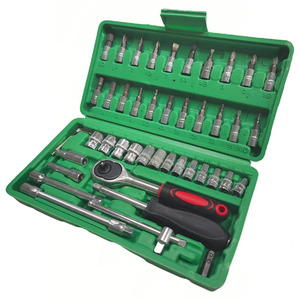 46pcs <b>1</b>/<b>4</b>-inch Socket Set Car Tool <b>Ratchet</b> Torque Wrench Combo Repair Tool Kit - Product Image 4