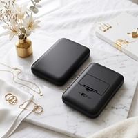 Miroir de maquillage compact en plastique LED pour fille, miroir de poche portable miniature avec grossissement 1X/3X