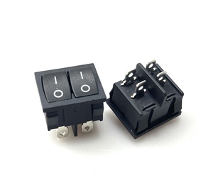 4Pin 2 giai đoạn đôi dao đôi ném thuyền chuyển đổi kcd5 đồng chân chống cháy 6a250v nút kép tự khóa chuyển đổi - Product Image 2