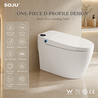 WC intelligent automatique moderne avec bidet électrique et télécommande, sans réservoir