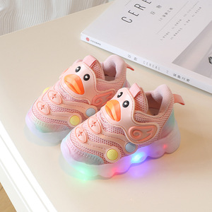 Chaussures pour bébés garçons et filles, respirantes en maille, avec lumières, pour nouveau-nés, de 1 à 3 ans, chaussures pour bébés avec lumières - Product Image 2