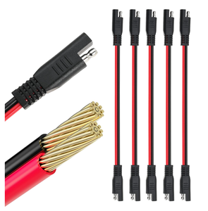 Câble d'extension SAE 12AWG 12 pouces 2 broches Connecteur rapide SAE Déconnexion Double prise <span class=keywords><strong>Hean</strong></span> Câble pour voiture VR Batterie Panneau solaire - Product Image 3