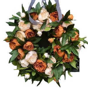 إكليل رودودندرون جديد عبر الحدود باب حائط موقد منزلي ، ديكور معلق من الفاوانيا. - Product Image 4