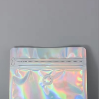 Sac refermable personnalisé en aluminium écologique et imperméable avec fermeture éclair et impression offset pour fenêtre transparente, pochette réutilisable
