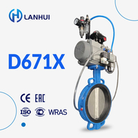 Vanne papillon à commande pneumatique en fonte ductile CF8 CF8M, disque EPDM, siège PTFE, personnalisable, garantie 2 ans, DN50-DN400