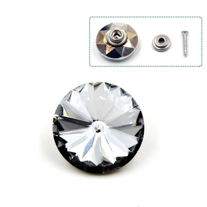 10 juegos de botones de cristal por paquete, tornillos de perforación de vidrio tipo satélite, clavos para sofá de bolsa blanda, clavos de diamantes de imitación para muebles - Product Image 6