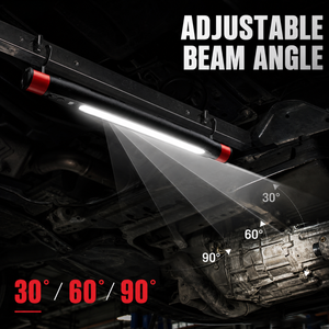 Lampe de travail portable magnétique COB à affichage numérique LED IP65 rechargeable 2000mAh avec avertissement SOS rouge, lampe d'inspection mécanique, camping - Product Image 5