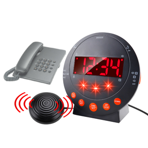 Hiển thị thời gian kép đồng hồ báo thức với giường Shaker ánh sáng đèn flash và rung điện thoại cuộc gọi nhắc nhở đồng hồ cho sâu ngủ - Product Image 1