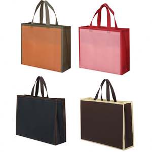 Sac fourre-tout personnalisé en non-tissé écologique, sac de courses réutilisable tendance avec poignées en coton, logo/impression PC, pour aliments moyens - Product Image 6