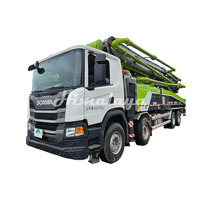Usado 52m 56M 56X-6RZ Zoomlion Scania Turquía Big Boom camión montado bomba de hormigón con precio bajo para la venta